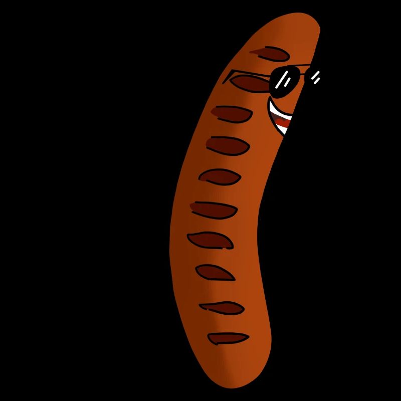 Bratwurst avec lunettes de soleil