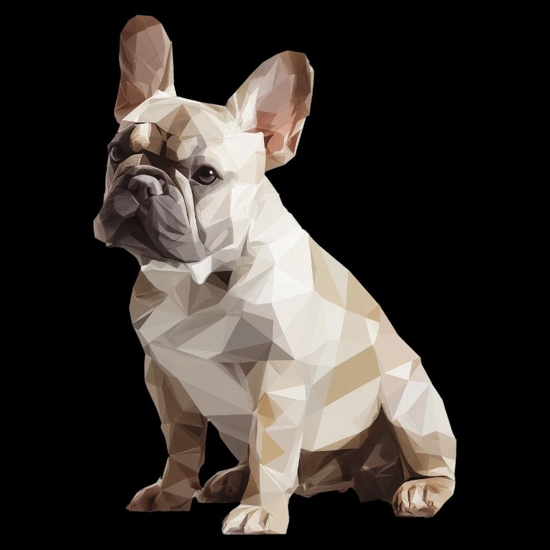 French Bulldog Low Poly Design