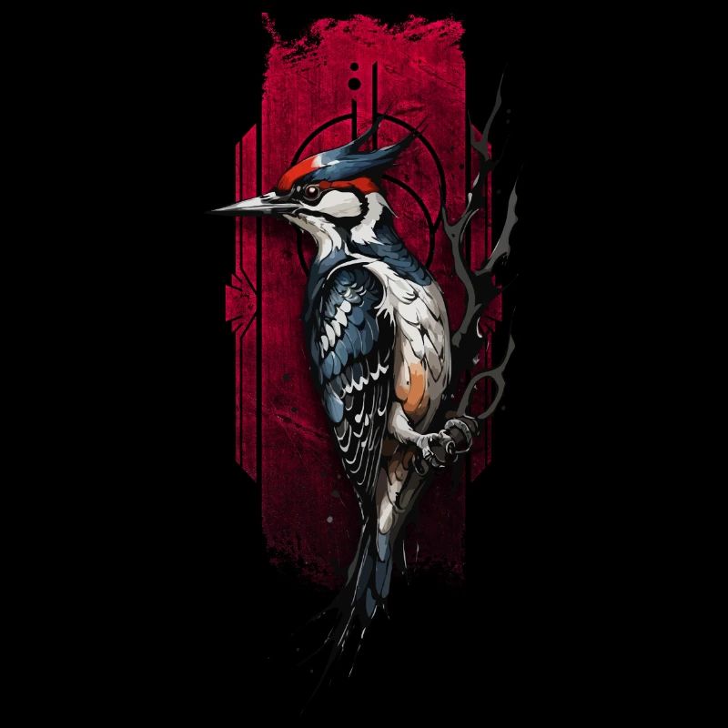 Oiseau pic vibrant