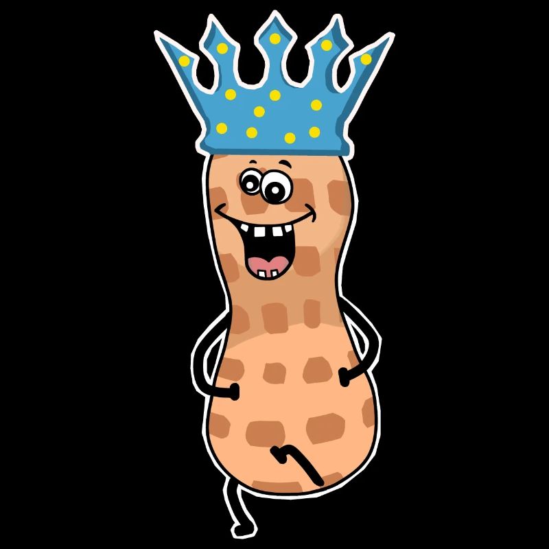 Peanut King Peanuts Crown Nut Funny Witty