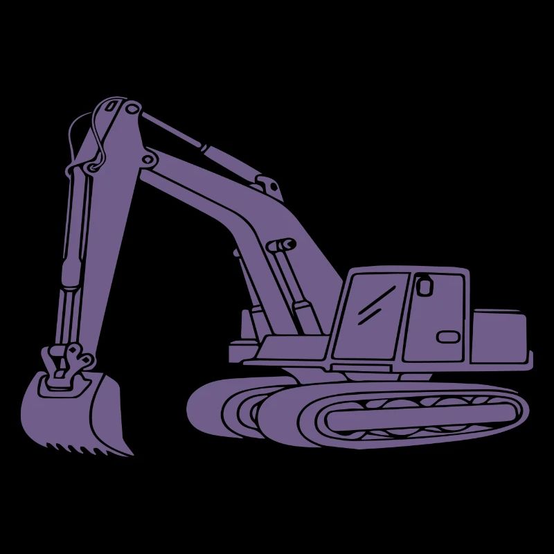 Excavator Driver Silhouette - Construction Equipment Operator