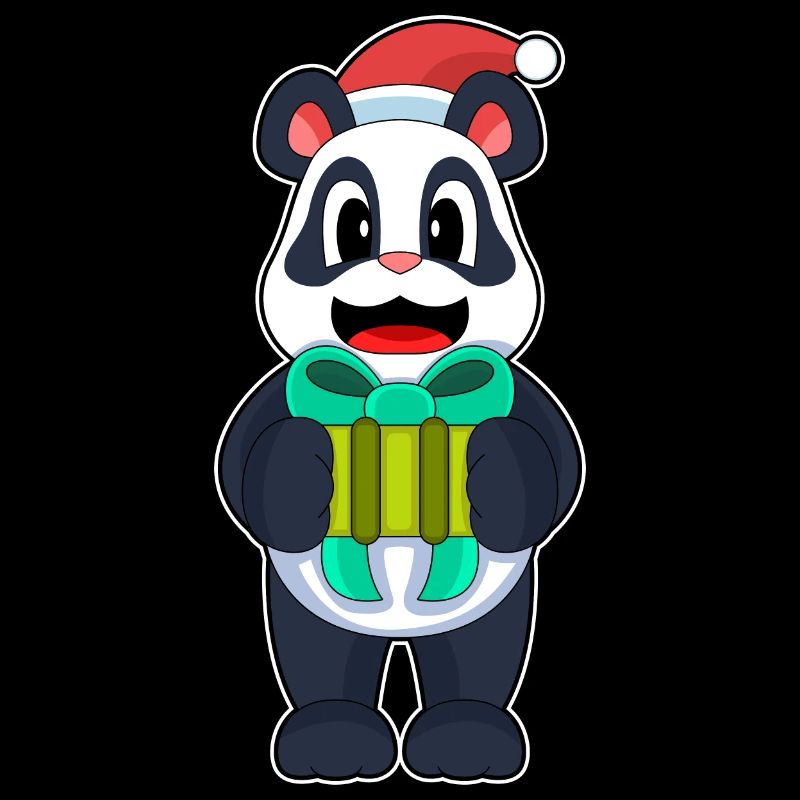 Chapeau de père Noël Panda