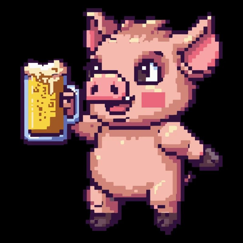 Schwein Bier Pixel