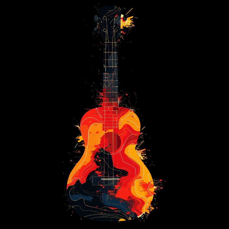 Ukulele Farbklecks