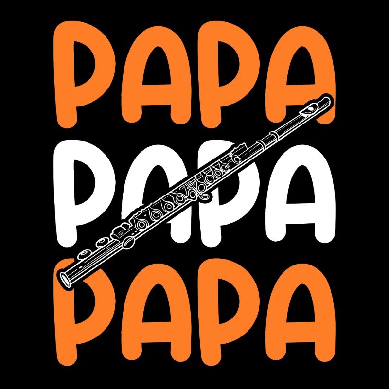 Flötist Papa Vater Querflöte