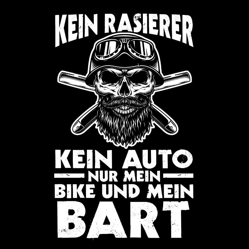 Bärtiger Biker Bartträger Motorradfahrer Motorrad