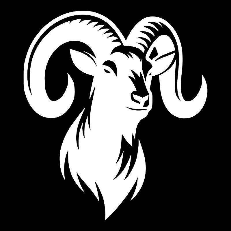 Bouc têtu avec d’énormes cornes