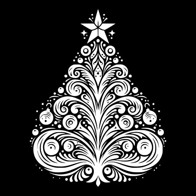 Eleganter Weihnachtsbaum mit Stern