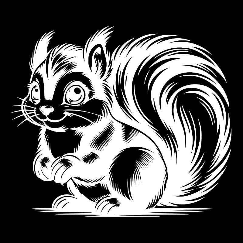 Mignon mignon écureuil Dessin