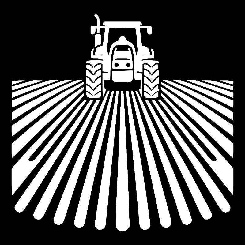 Logo agricole avec tracteur