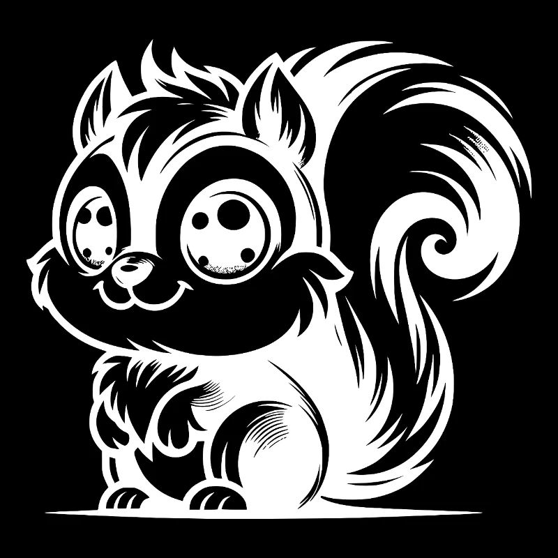 Cute Kids Squirrel Drawing