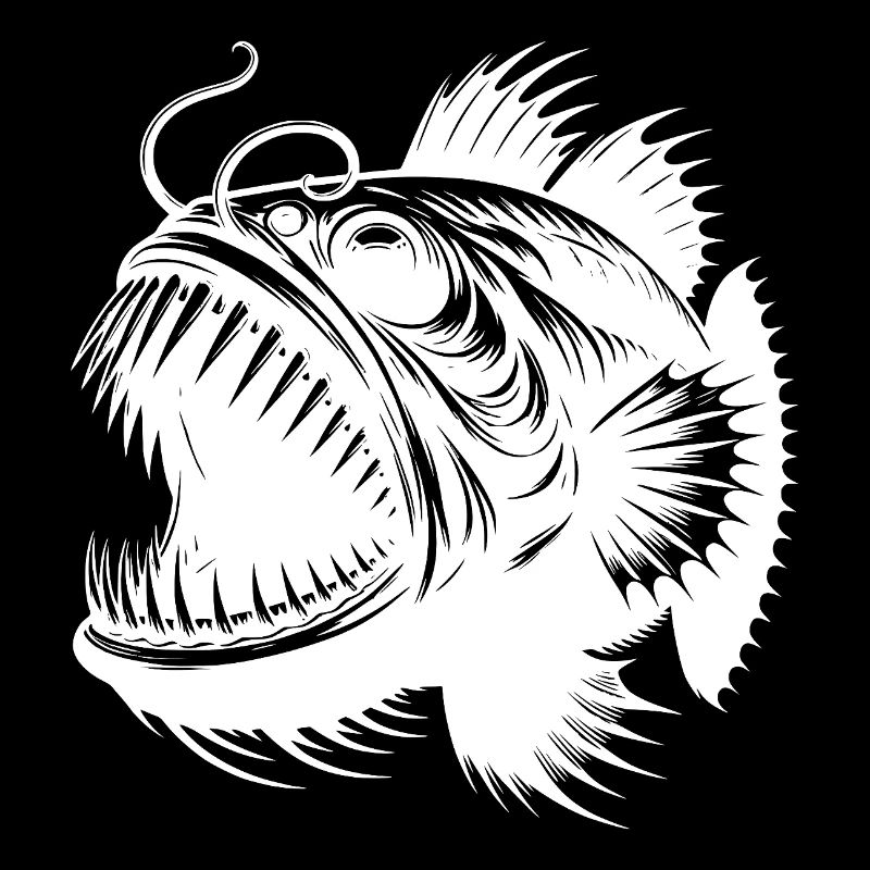 deep-sea fish with sharp teeth