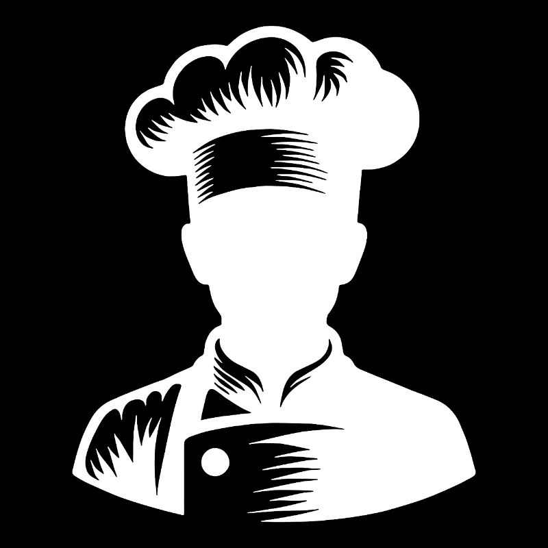 Chef and Kitchen Silhouette Portrait