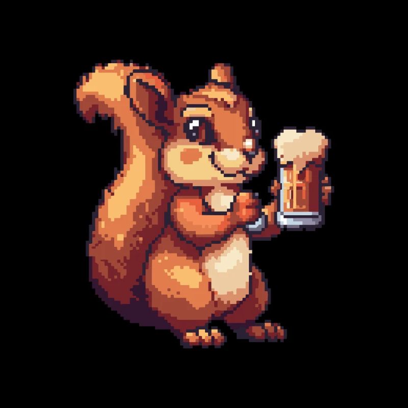 Squirrel Beer Pixel