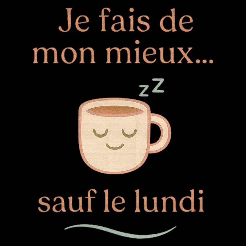 Humor "I do my best except Monday"