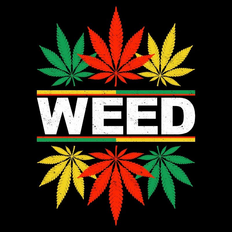 Vibrant Cannabis Leaf Pattern Design