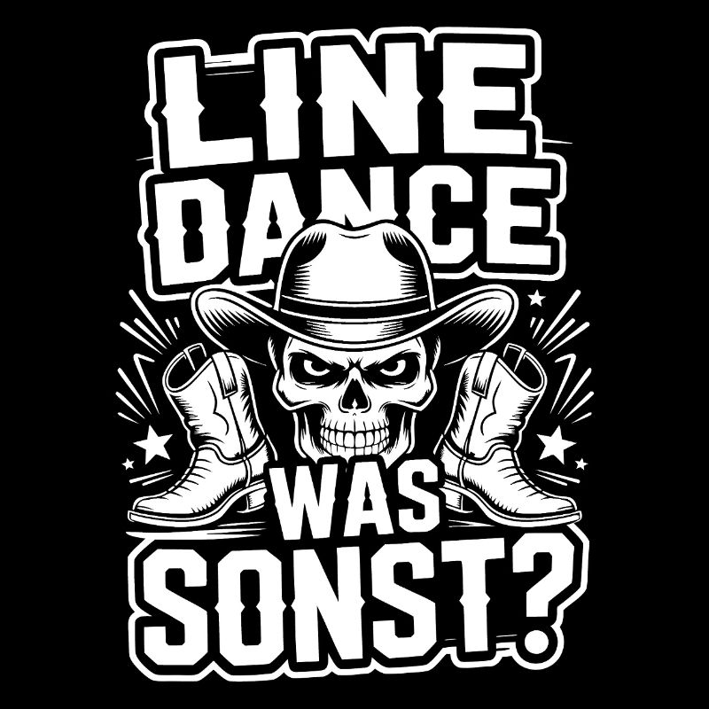 Line Dance Skull Cowboy