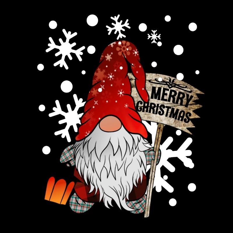 Christmas Dwarf Christmas Gnome with snowflakes