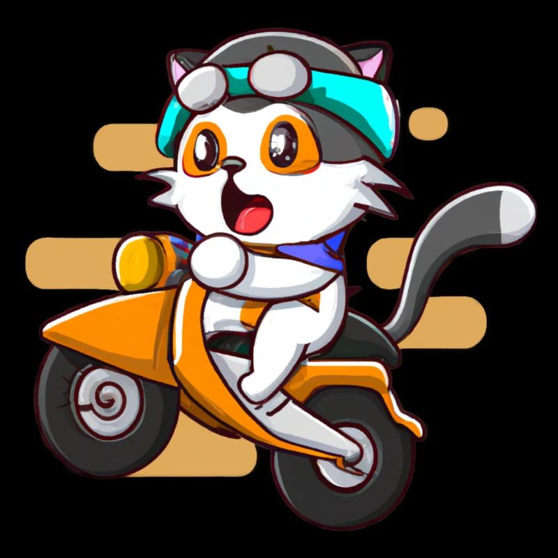 Katze auf Motorrad