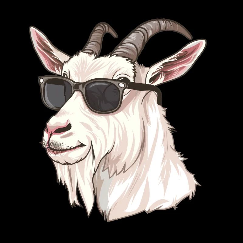 Chèvre, chèvre, lunettes de soleil, cadeau