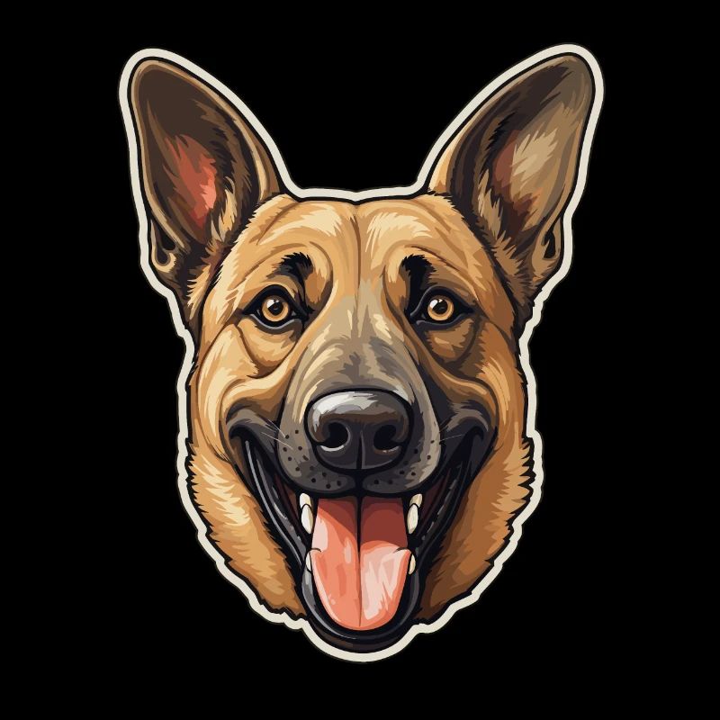 Malinois Dog Face Belgian Shepherd