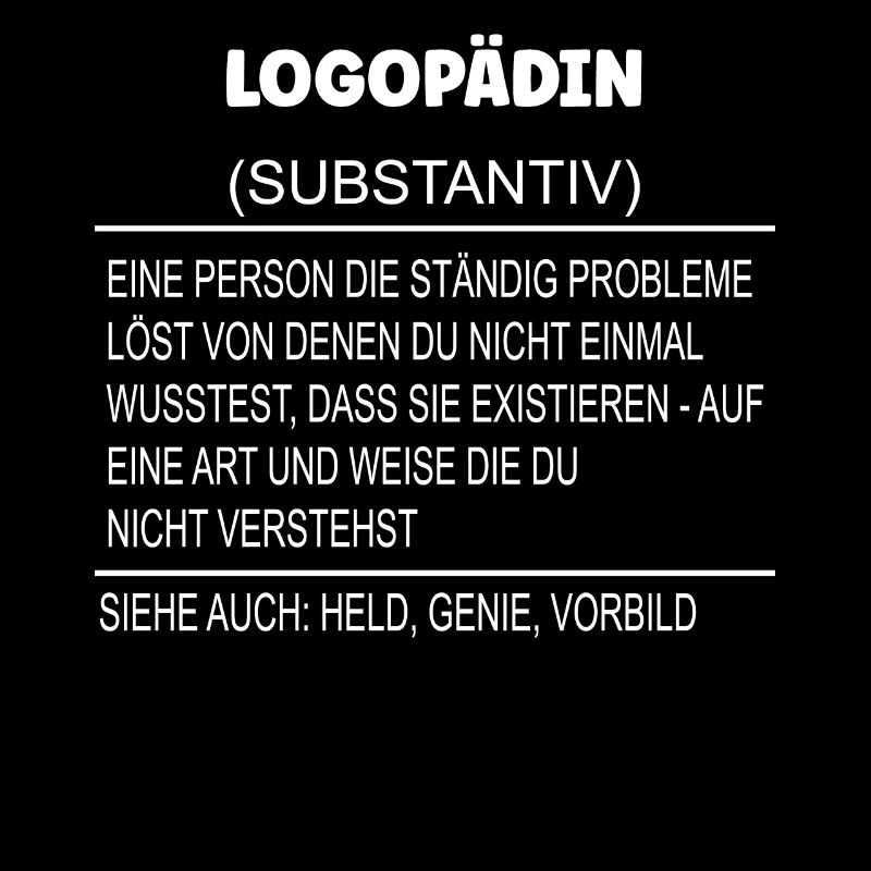 Wörterbuch Erklärung Logoädin Held, Genie, Vorbild