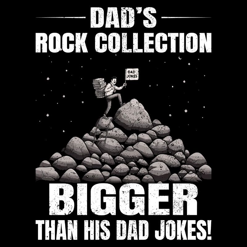 Collecte de roches Papa blagues Escalade Géologue