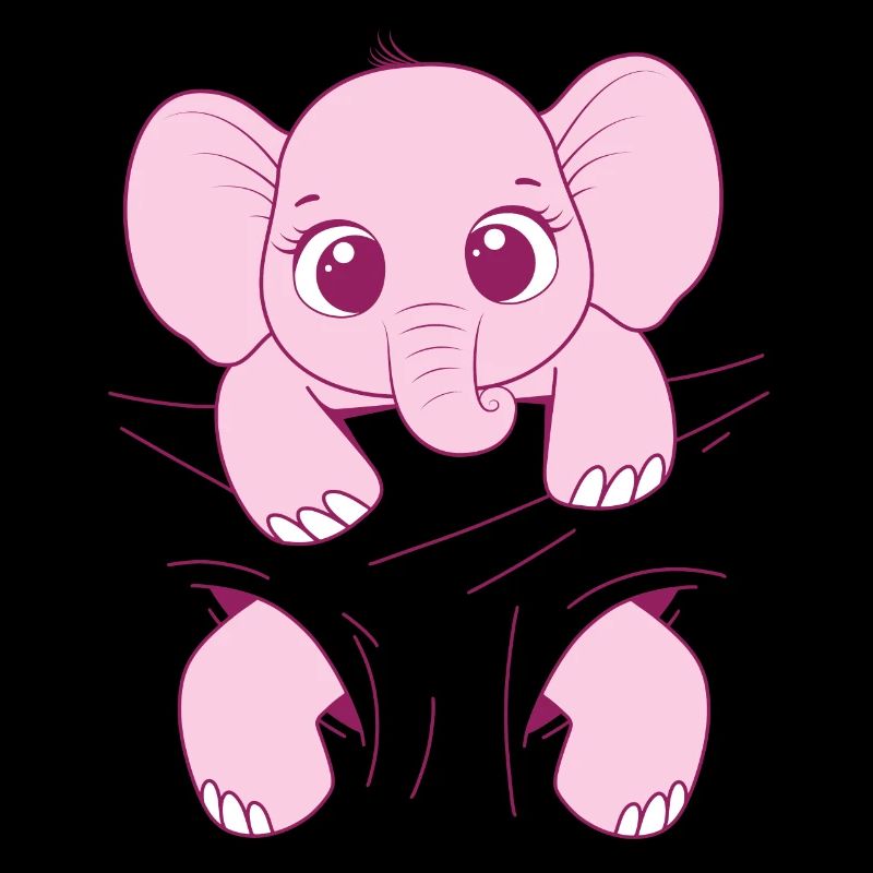 Bébé Éléphant Porter Drôle Rose Bébé Éléphant