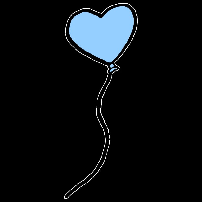 Blauer Herz Luftballon Baby Geschenkidee