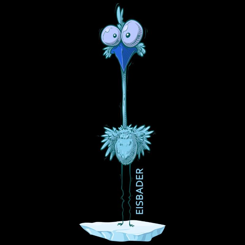 Winter swimmer "Crazy Kingfisher goes ice bathing"