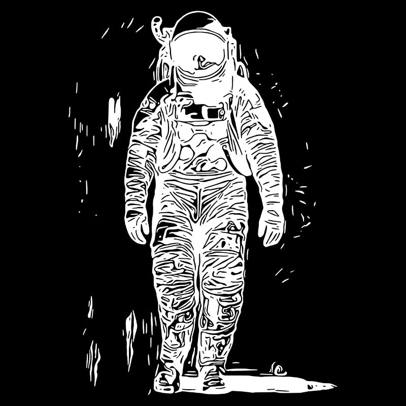 Astronaute en combinaison spatiale sortie dans l’espace tatouage