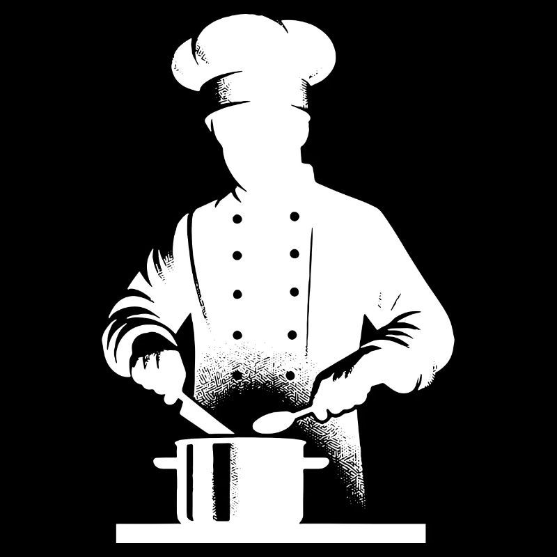 Chef de cuisine et Portrait de Silhouette de cuisinier à domicile