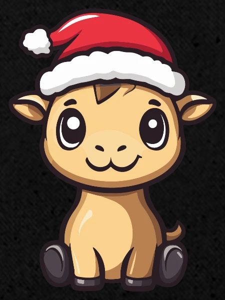Chameau Noël mignon