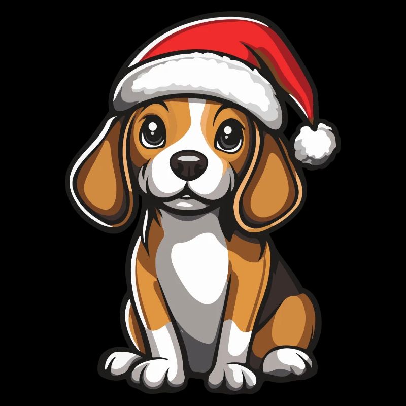 Beagle chien Noël mignon