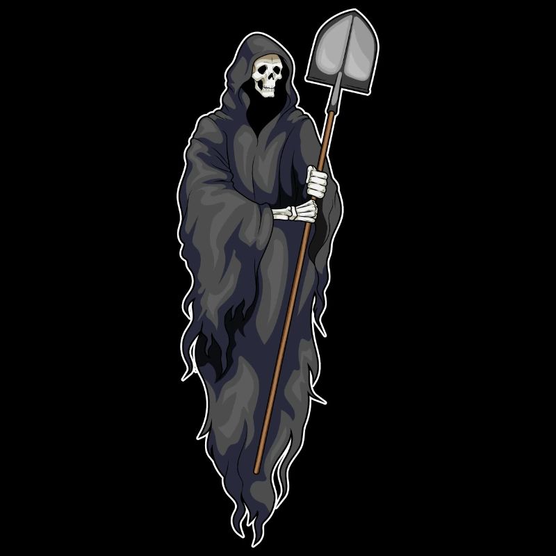 Grim Reaper Halloween Shovel