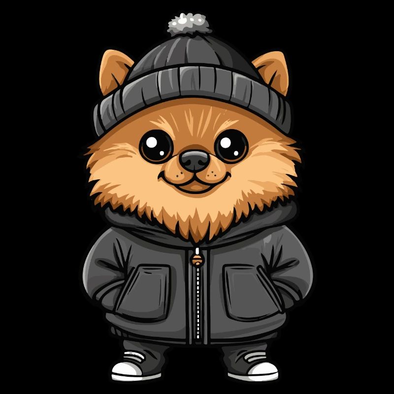 Zwergspitz Hund Stylisch Pomeranian