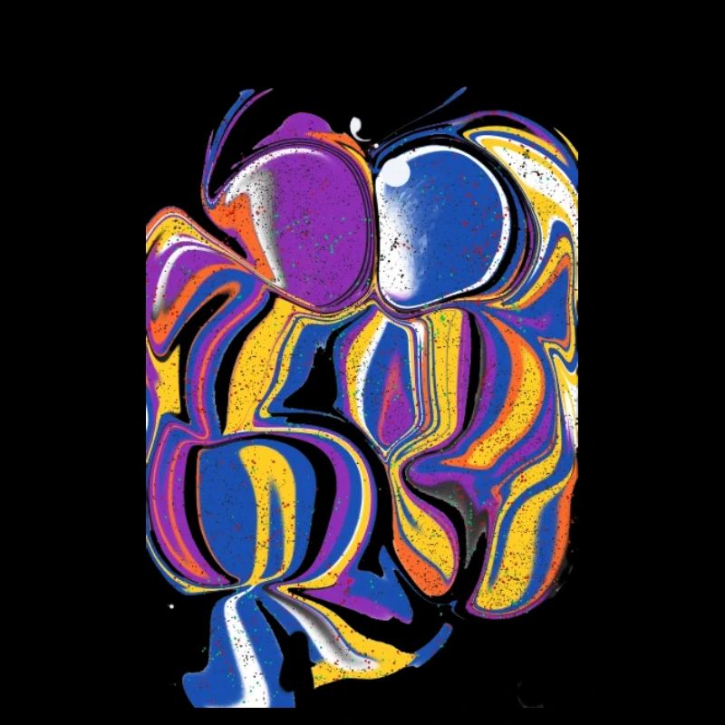 Crabe de couleur abstrait