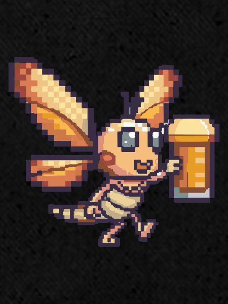 Libellule bière pixel