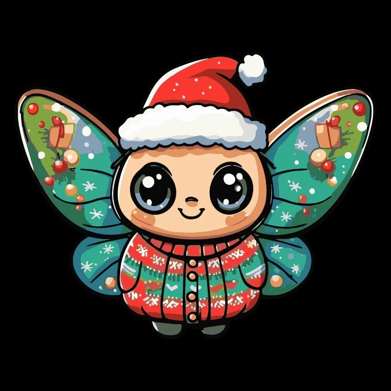 Bande dessinée de Noël papillon
