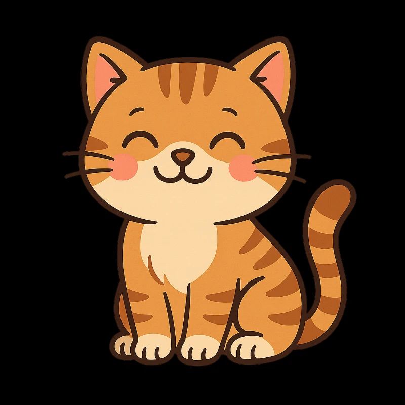 mignon chat arc-en-ciel coloré