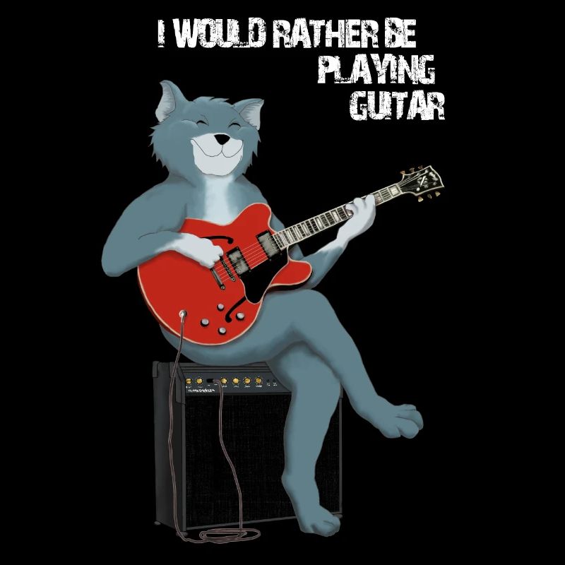 I WOULD RATHER BE PLAYING GUITAR - CAT