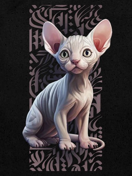 Sphynx Cat calligraphitti