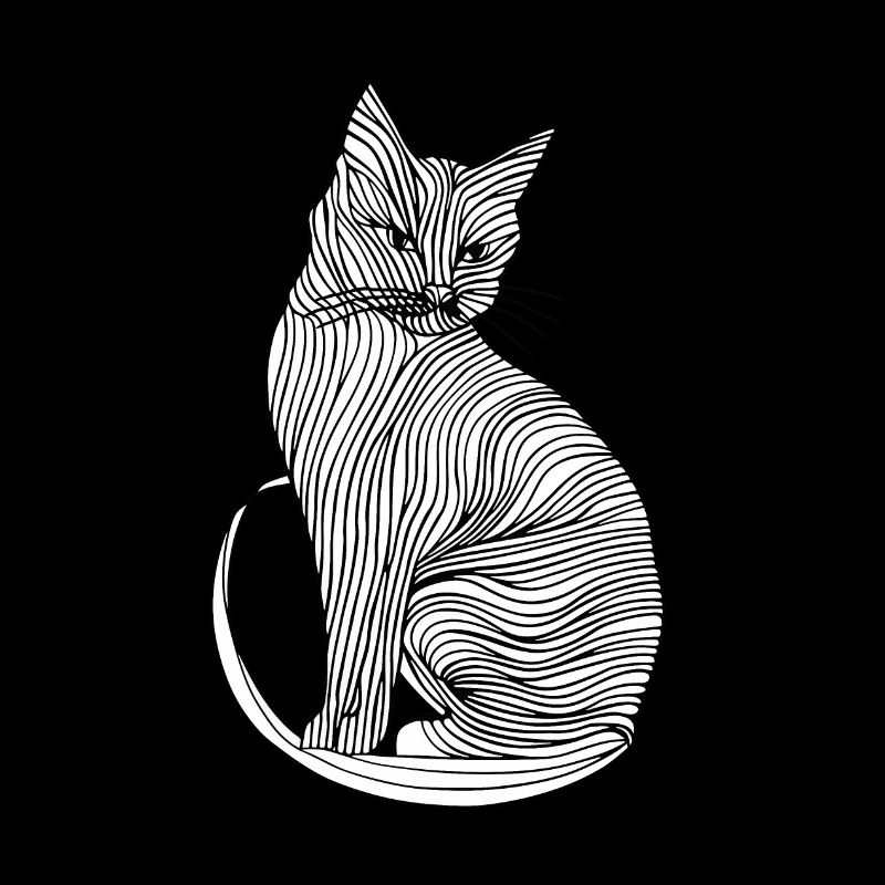 Lignes art chat #cat