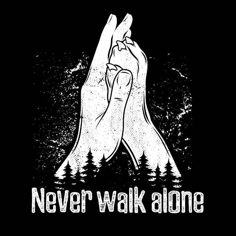 Never Walk Alone - Hand + Dog's Paw - High Five