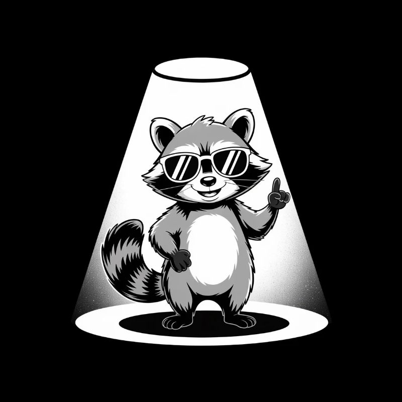Waschbär Sonnenbrille