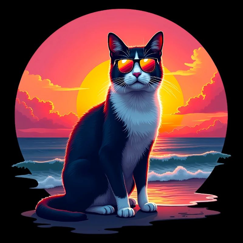 Katze am Strand