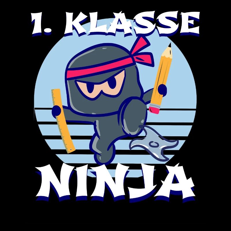 Erste Klasse Ninja Einschulung Schulstart Schule