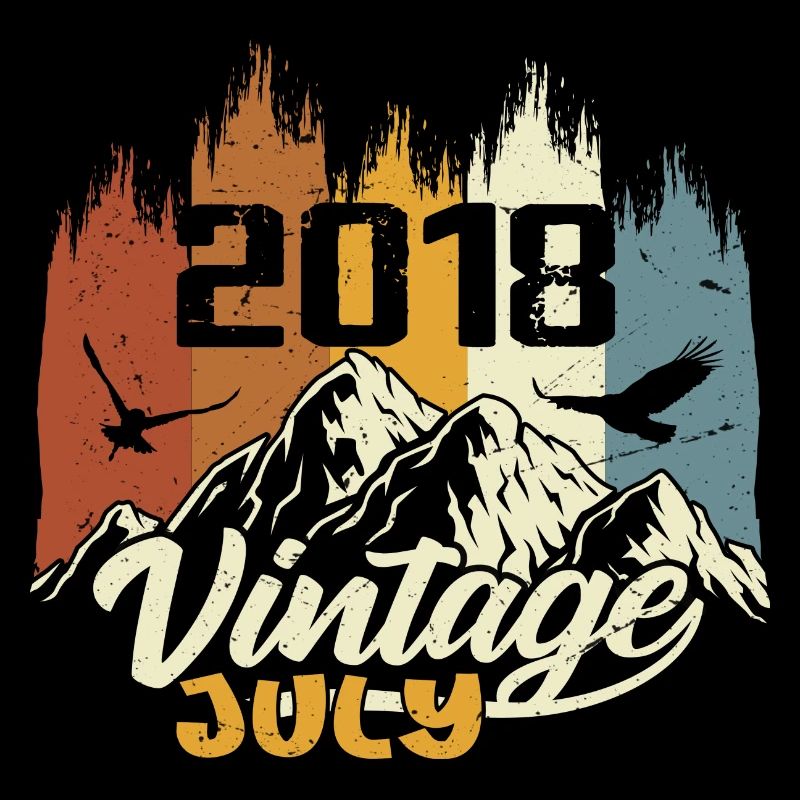 Vintage Juli 2018 Geburtstagsgeschenk Juli 2018