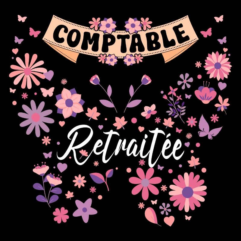 Papillon Femme Comptable Retraite