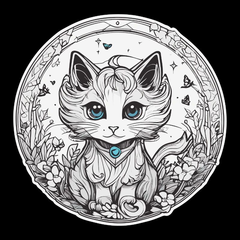 Chat aux yeux bleus